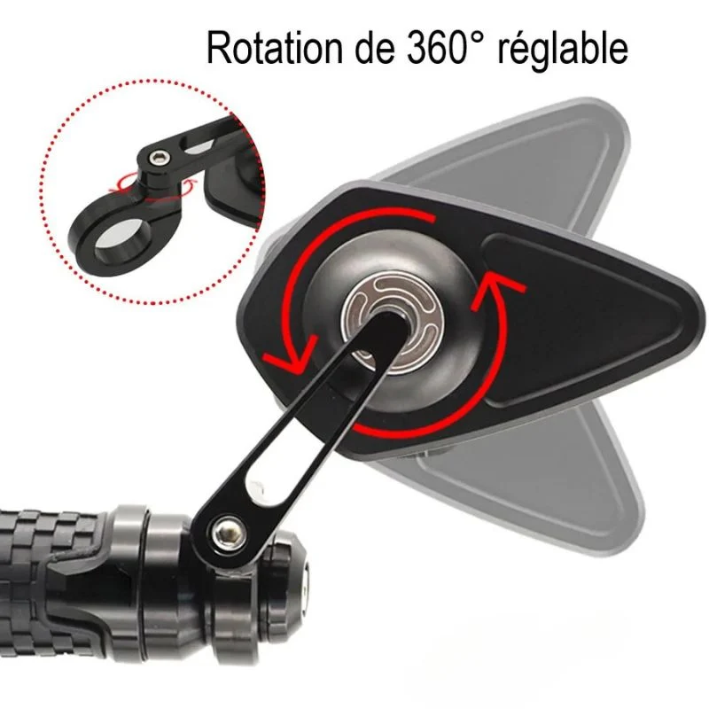 Rétroviseurs moto sportive embout de guidon Boutique biker