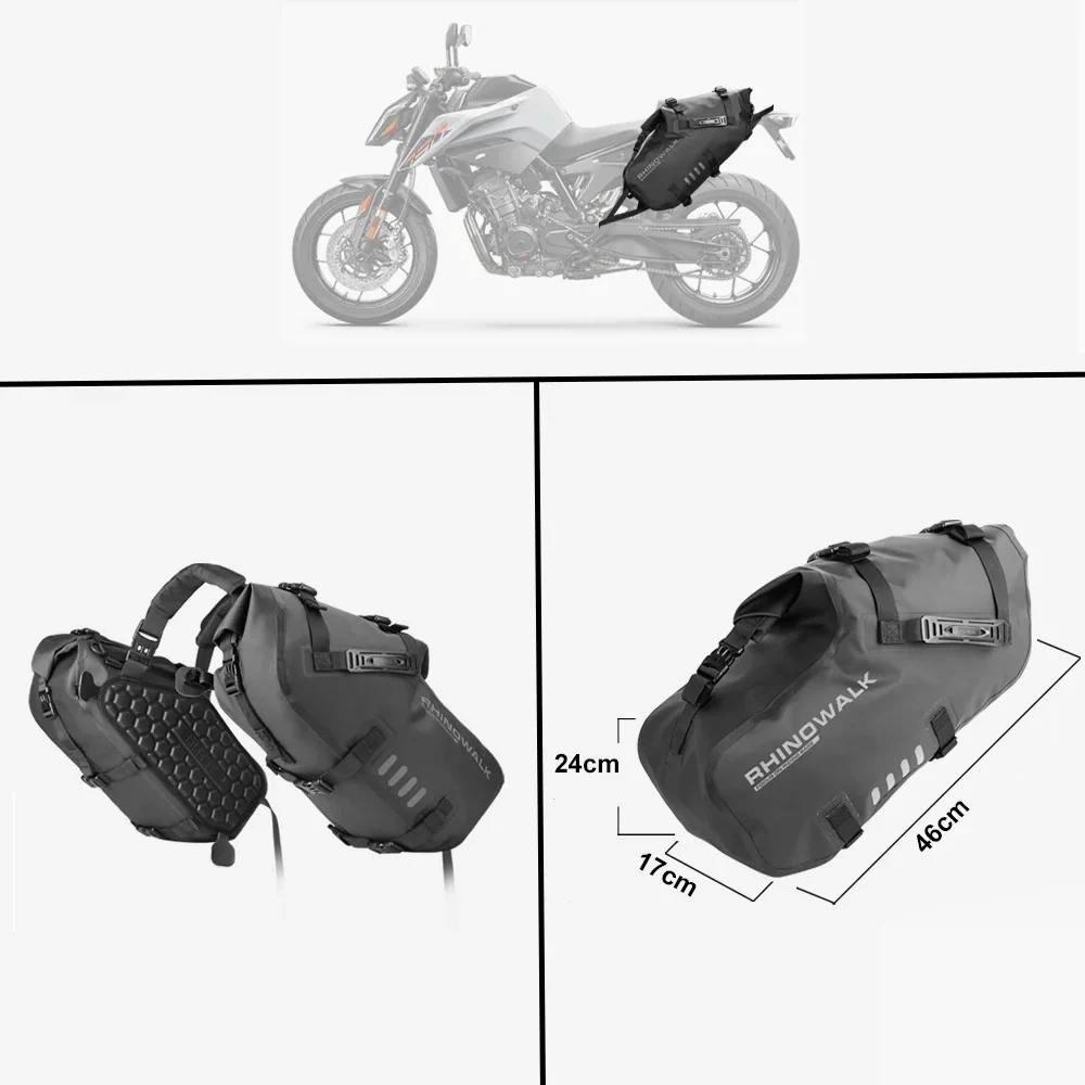 Sacoche cavaliere moto étanche 18L 28L 48L Boutique biker