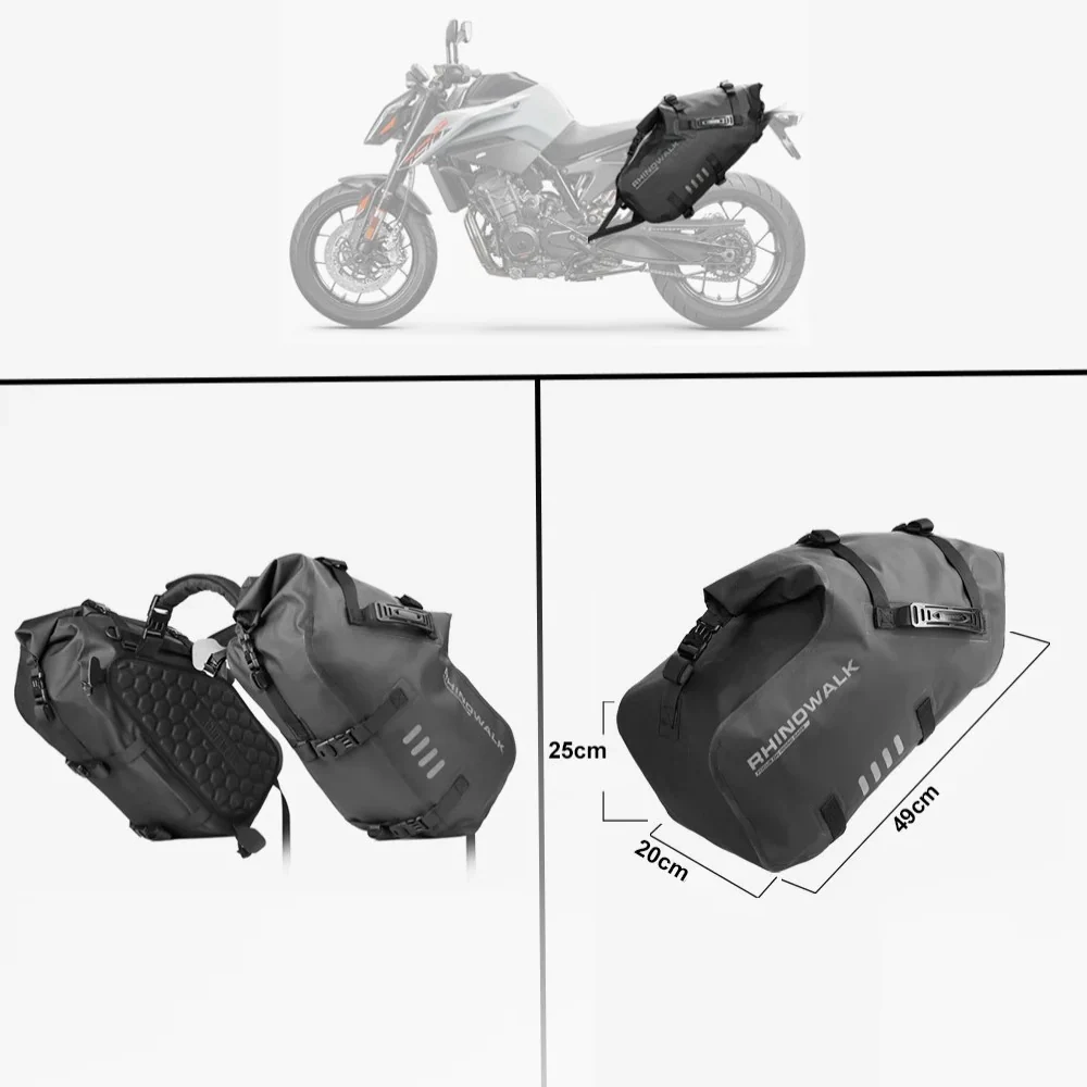 Sacoche cavaliere moto étanche 18L 28L 48L Boutique biker