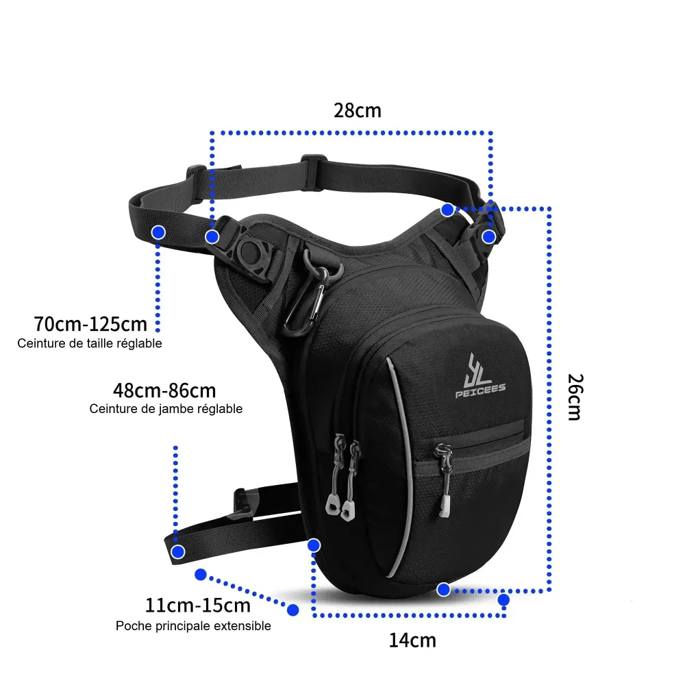 Sacoche de jambe moto - Peicees Boutique biker
