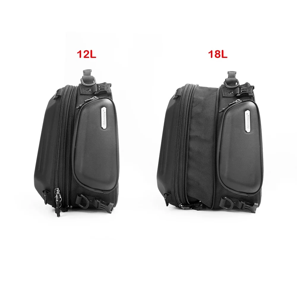 Sacoche de selle moto noire extensible Boutique biker