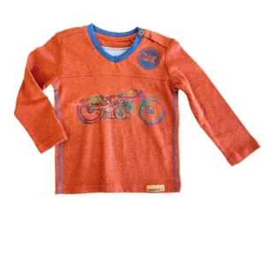 Chandail manche longue orange moto 2015 Boutique Frimousse