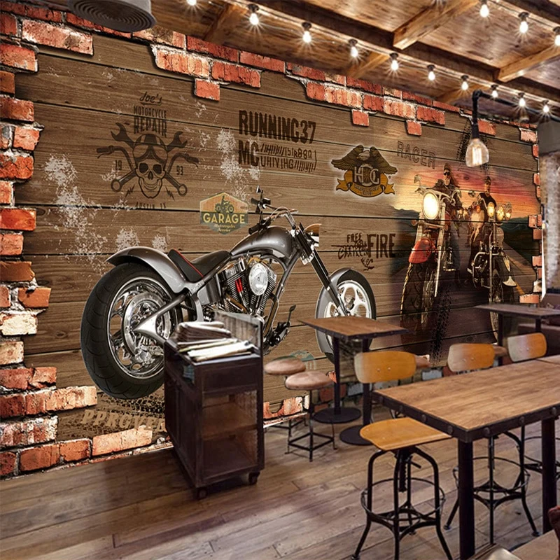 Papier Peint Moto Vintage Boutique New York