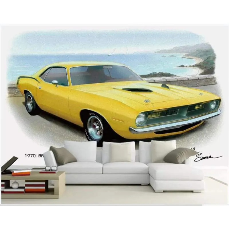 Papier Peint Vintage Voiture Américaine Boutique New York