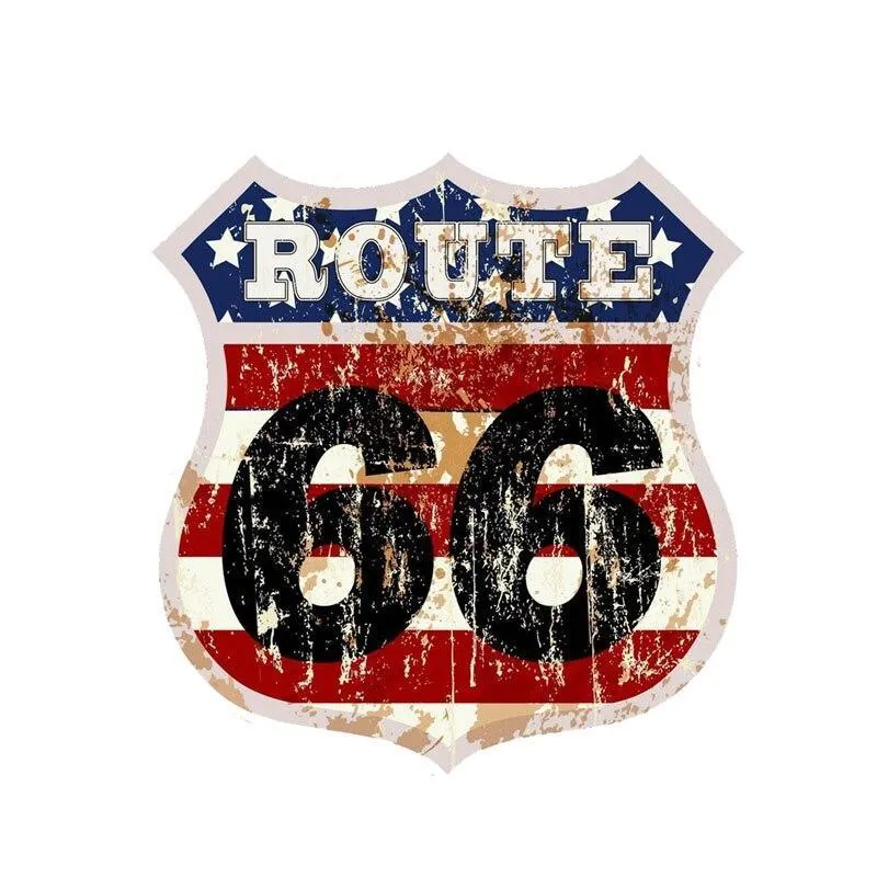 Stickers Vintage Route 66 Pour Moto Boutique New York
