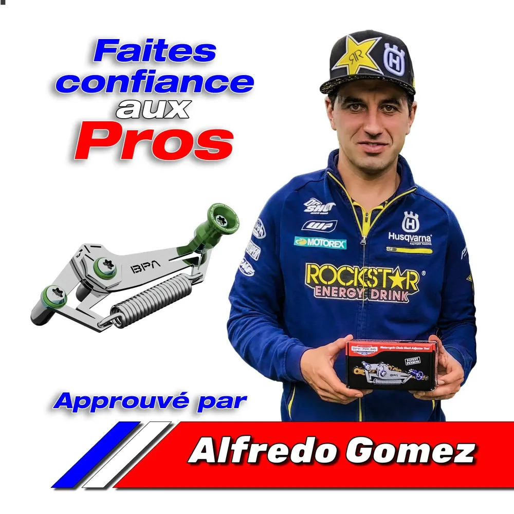 BPA RACING FRANCE - Outil de réglage de tension de chaine moto vert