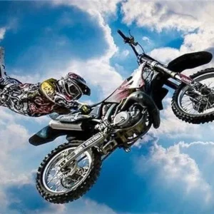 Broderie Diamant Moto Saut Périlleux Broderies Diamant