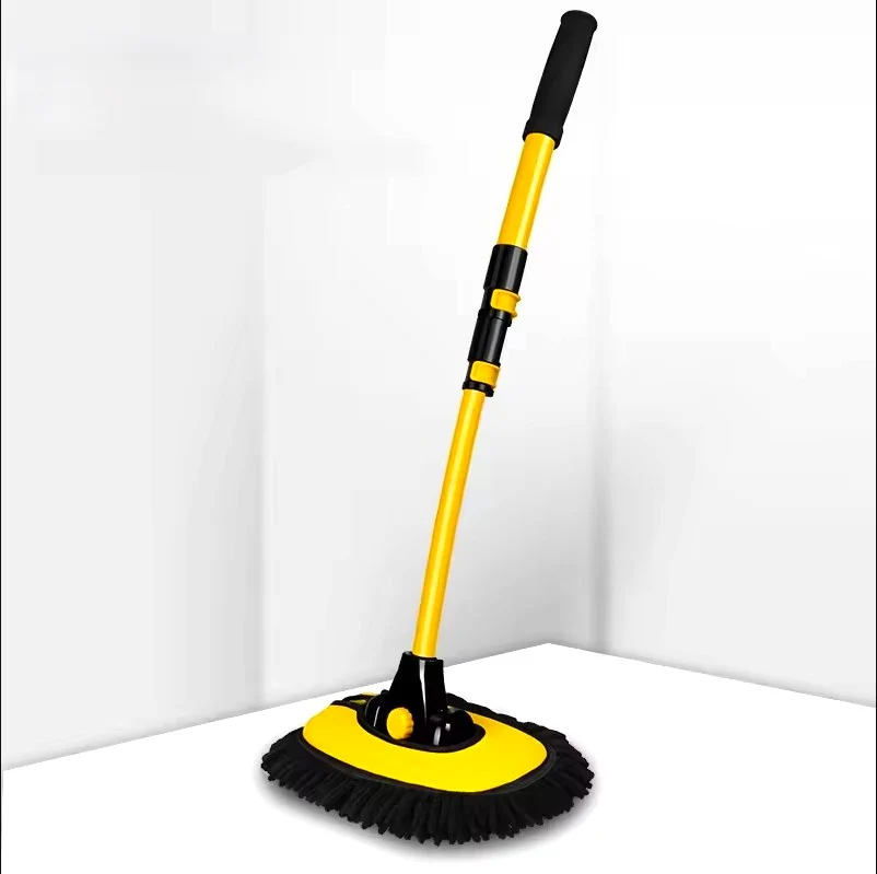 Brosse de lavage de voiture Premium en chenille – Télescopique 50-102 cm • Tête pivotante à 90° •
