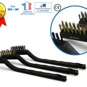 TD® Brosse de nettoyage voitures avec manche pinceau voiture lavage intérieur extérieur carrosserie moto véhicule 3 pièces...