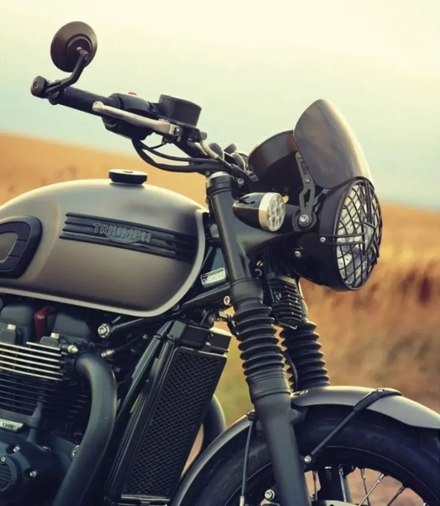 Bulle Moto Noir Brillant