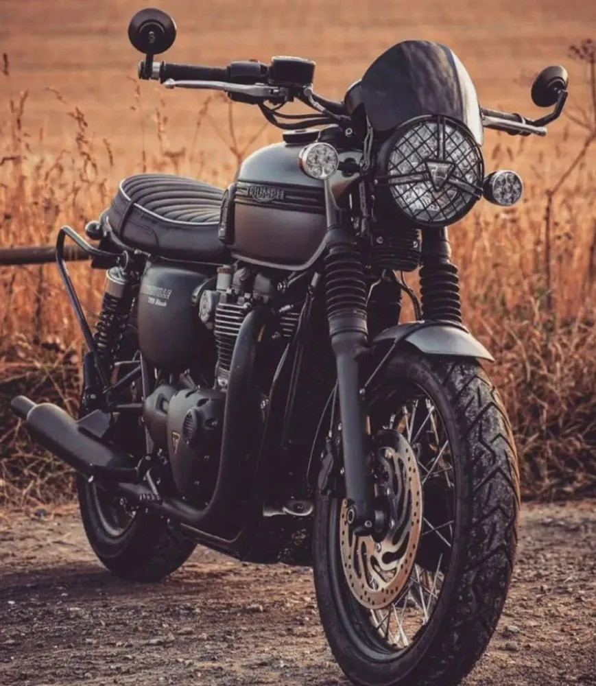 Bulle Moto Noir Brillant