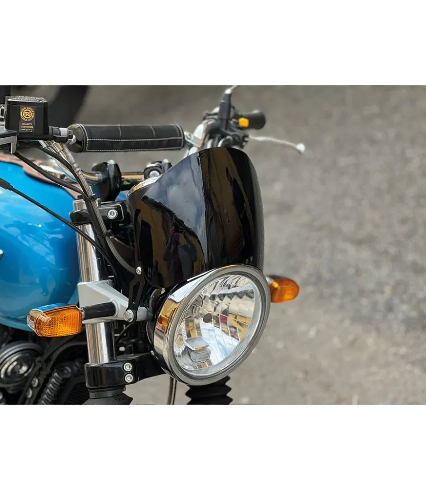 Bulle Moto Noir Brillant