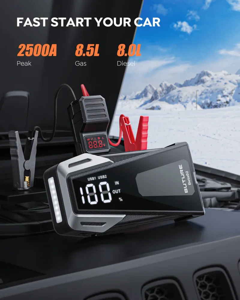 Buture Démarreur de voiture portable Beta02 2500A