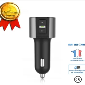 TD® C26S Transmetteur FM Bluetooth pour voiture,Récepteur sans fil Bluetooth -Car Lecteur MP3 Adaptateur radio Kit voiture...