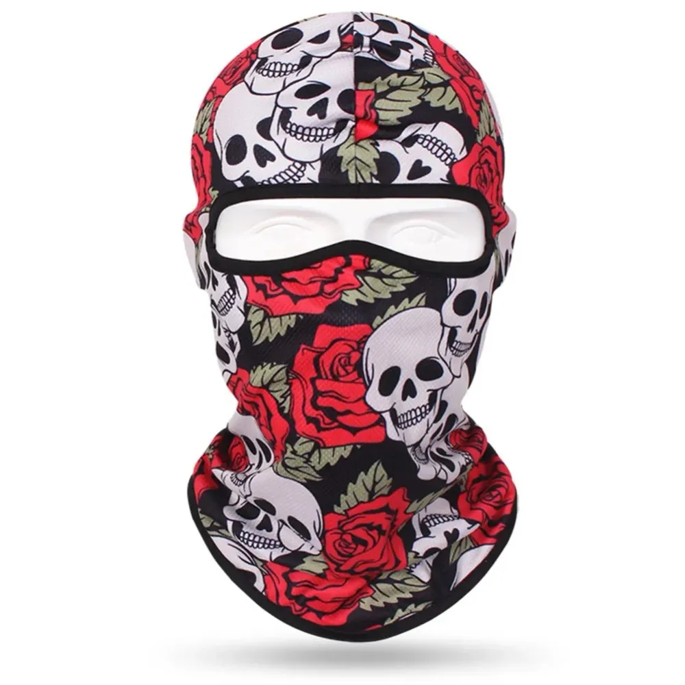 Cagoule Moto - Crânes avec Roses