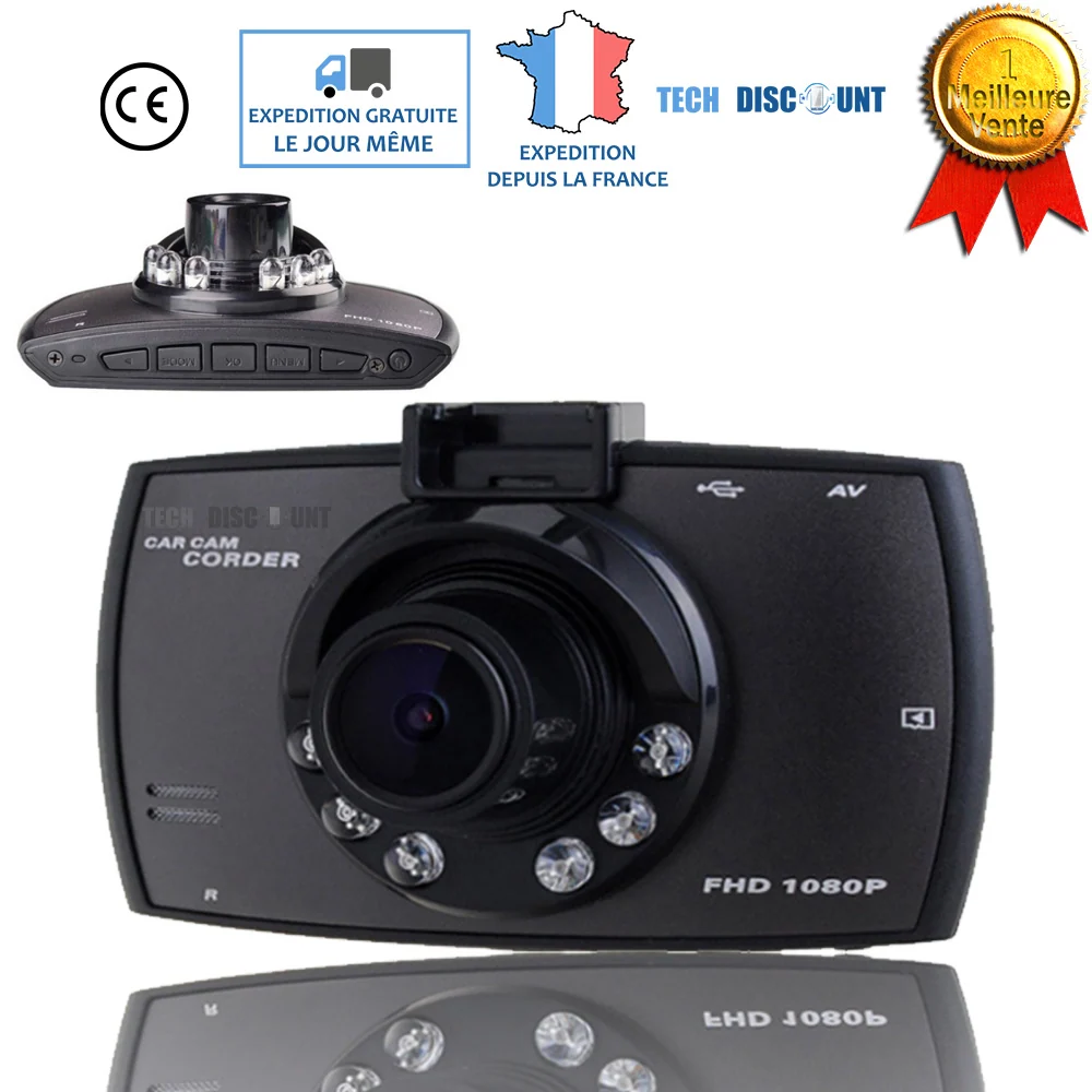 TD® camcorder camera de recul hd voiture wifi tableau de bord enregistrement boucle vision nocturne infrarouge détection m...