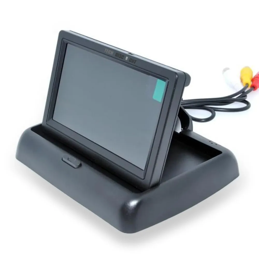 TD® Camera Radar de Recul avec Moniteur 4.3 " Moniteur pliable TFT Ecran LCD pour caméra de recul arrière voiture