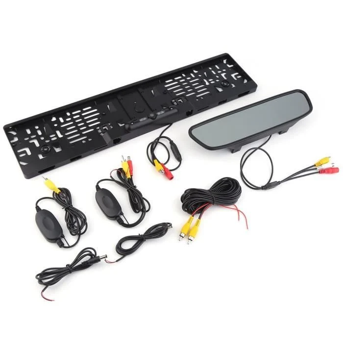 TD® camera d recul rétroviseur pliable kit système de stationnement vu arrière vision nocturne de sauvegarde voiture écran...