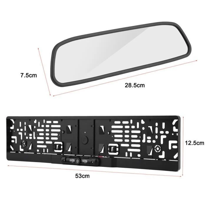 TD® camera d recul rétroviseur pliable kit système de stationnement vu arrière vision nocturne de sauvegarde voiture écran...