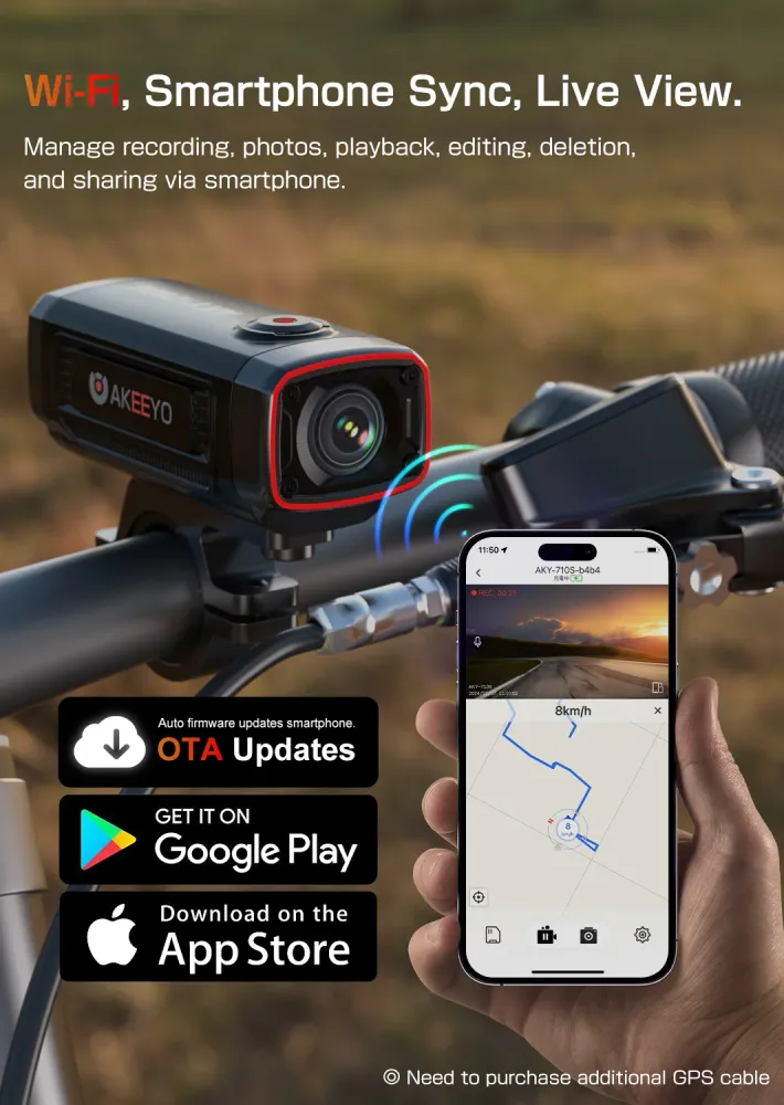 Caméra moto 4K UHD|AKY-710S-Moto
