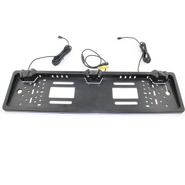 TD® Caméra de recul avec radar étanche - plaque d'immatriculation avec camera de recul angle 170 degre-radar de voiture