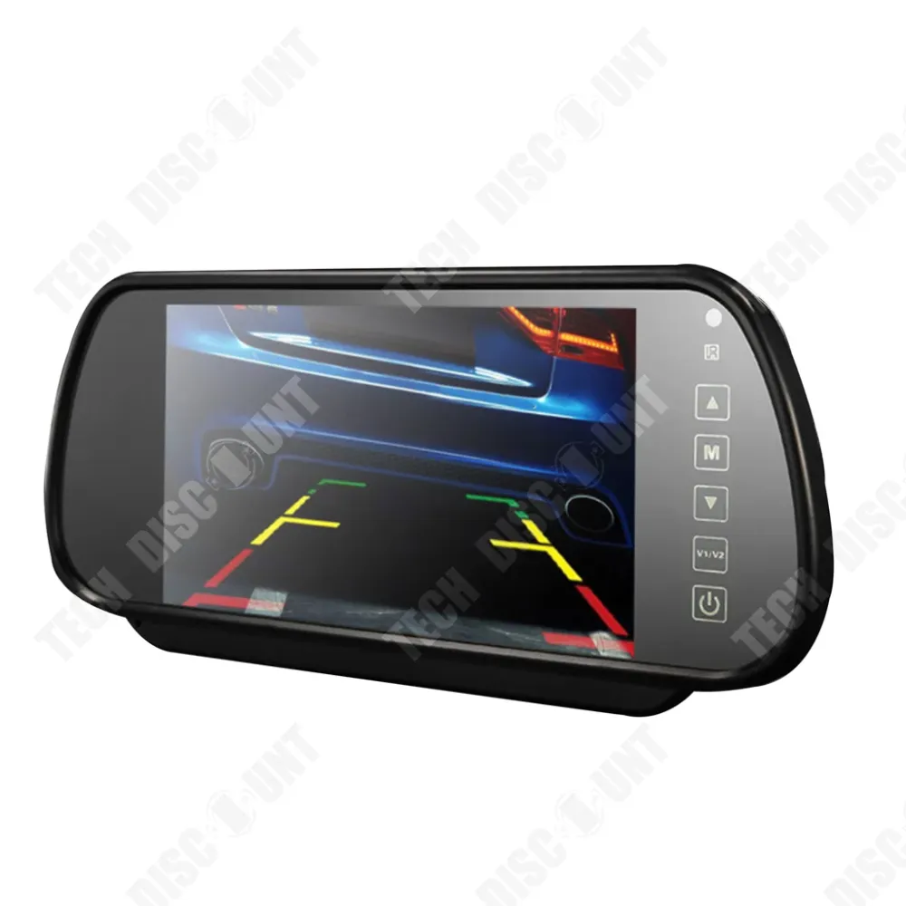 TD® Caméra de Recul 7" LCD TFT Moniteur Rétroviseur Caméra de Recul Sans Fil pour Voiture Automatique/
