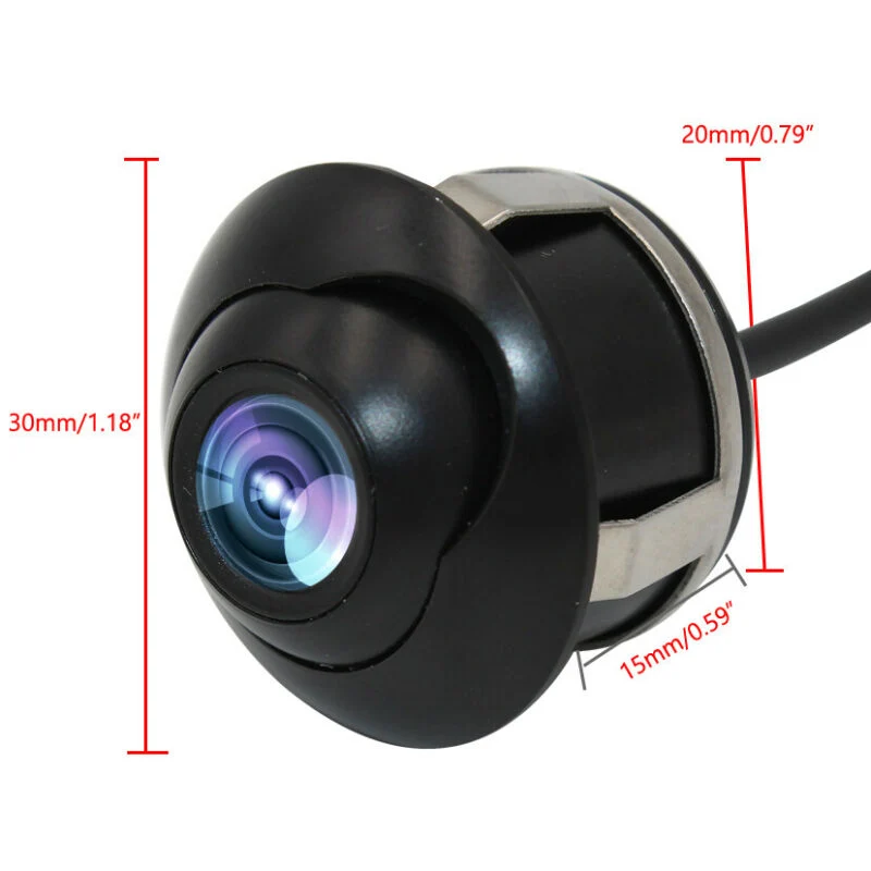Caméra de recul universelle 360 degrés HD, sauvegarde inversée CDD, étanche, Vision nocturne pour voiture