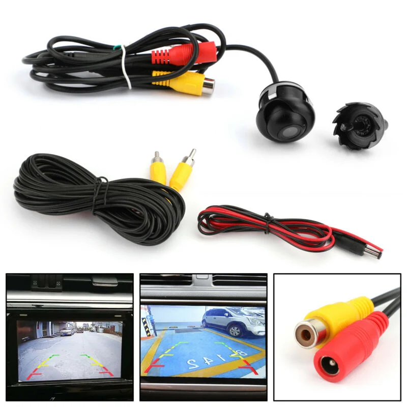 Caméra de recul universelle 360 degrés HD, sauvegarde inversée CDD, étanche, Vision nocturne pour voiture