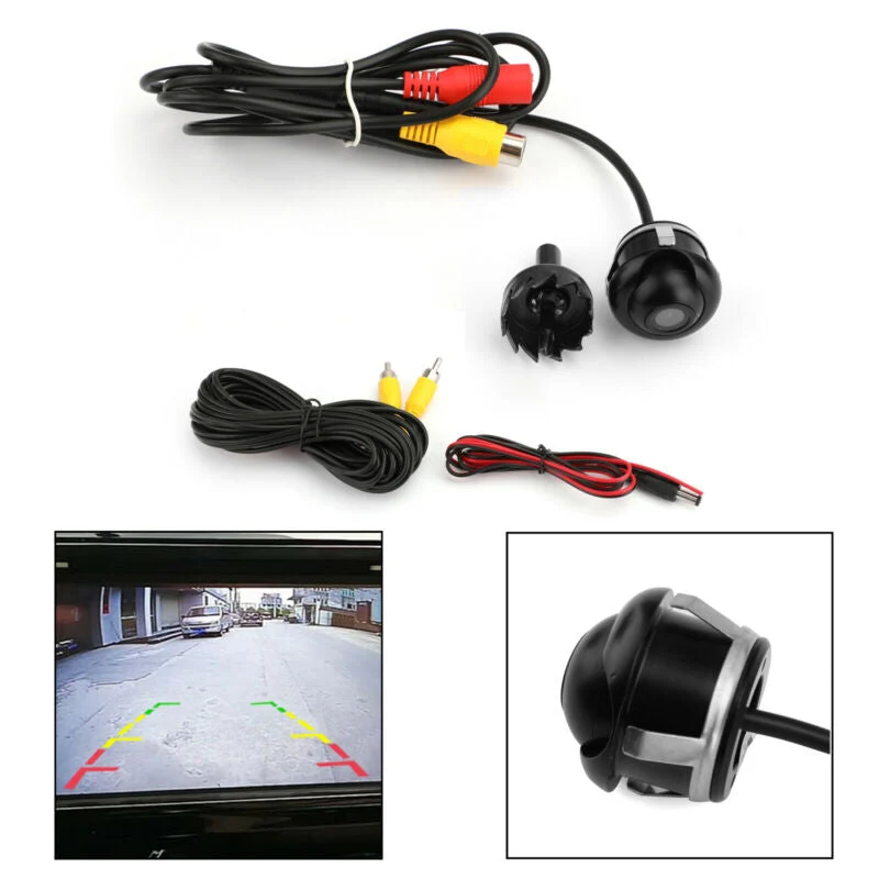 Caméra de recul universelle 360 degrés HD, sauvegarde inversée CDD, étanche, Vision nocturne pour voiture