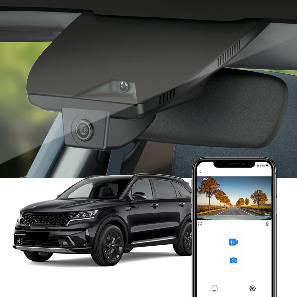 Caméra de tableau de bord FITCAMX pour Kia Sorento 2021-2025 (voiture avec conduite à droite)