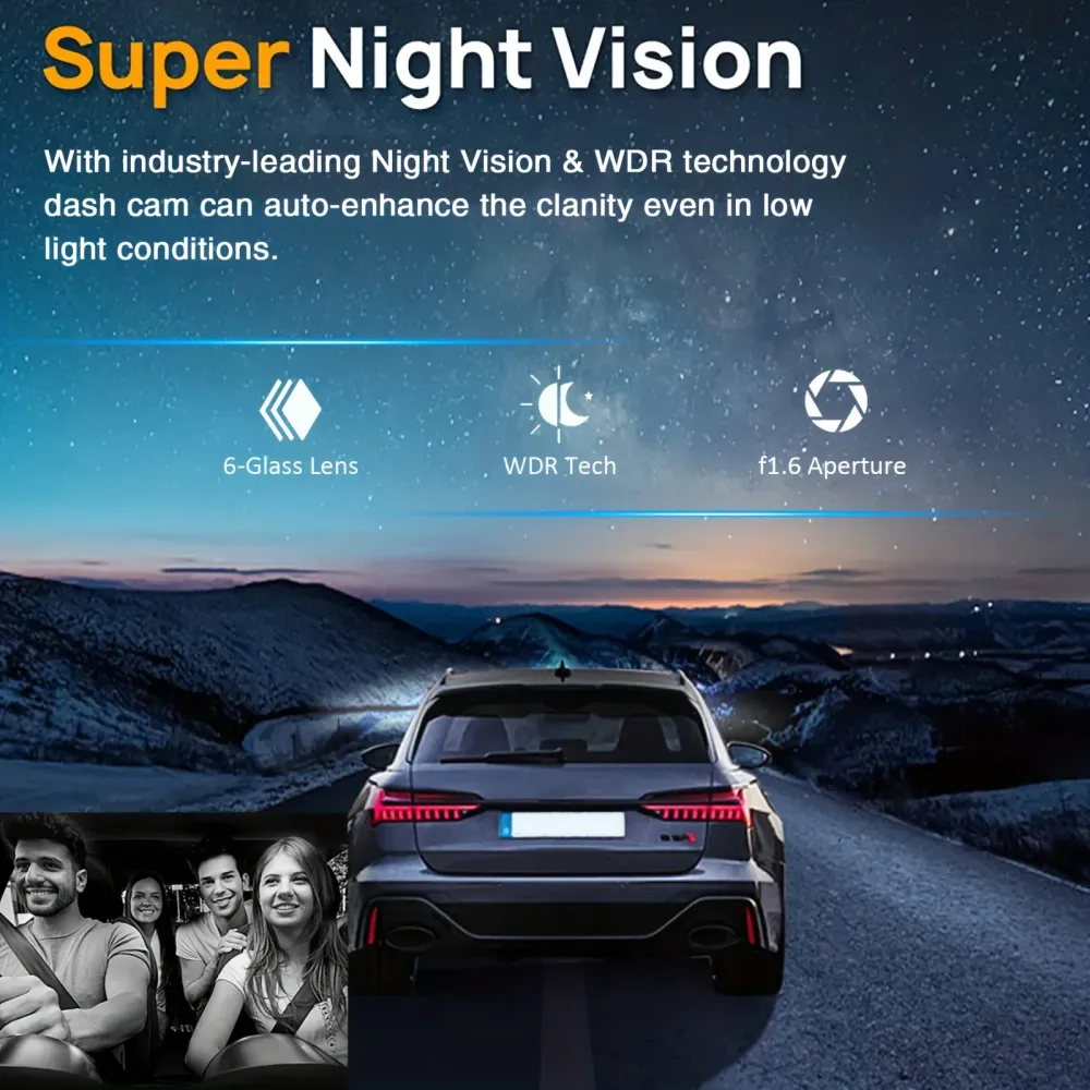 Caméra de Voiture Avant & Intérieur – Full HD + Carte SD 64GB