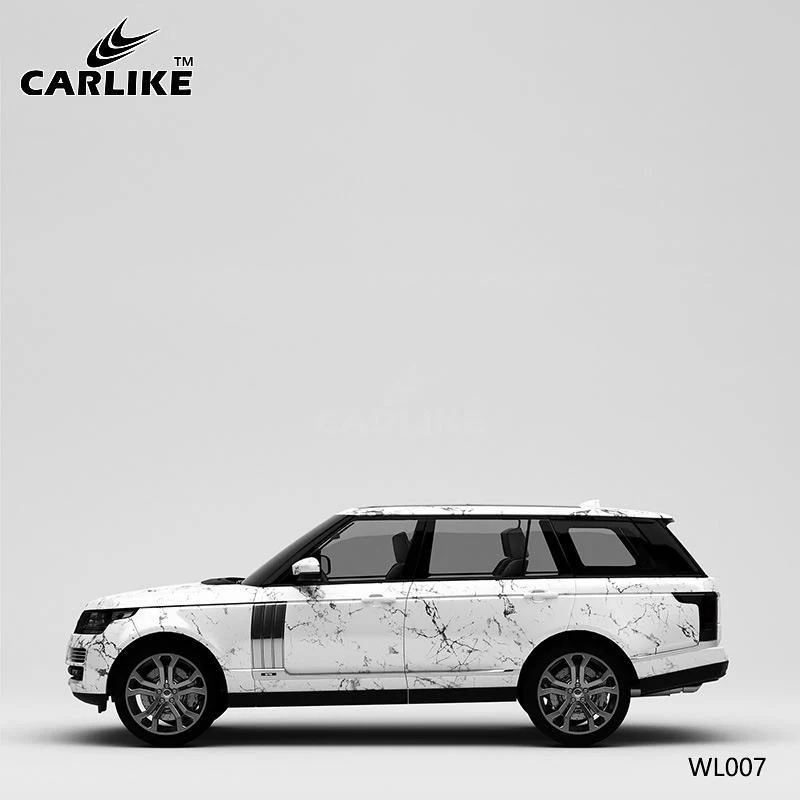 CARLIKE CL-WL007 motif marbre blanc impression de haute précision emballage en vinyle de voiture personnalisé CARLIKE Car...