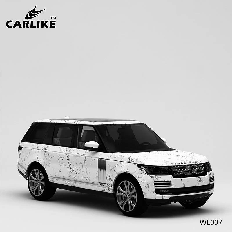CARLIKE CL-WL007 motif marbre blanc impression de haute précision emballage en vinyle de voiture personnalisé CARLIKE Car...