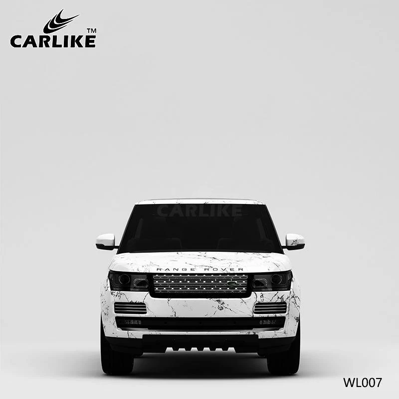 CARLIKE CL-WL007 motif marbre blanc impression de haute précision emballage en vinyle de voiture personnalisé CARLIKE Car...