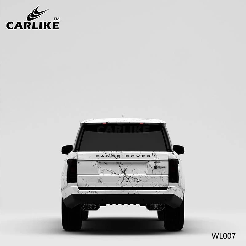 CARLIKE CL-WL007 motif marbre blanc impression de haute précision emballage en vinyle de voiture personnalisé CARLIKE Car...