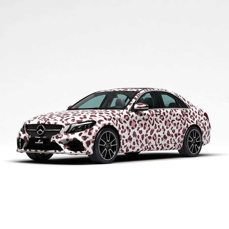 CARLIKE CL-WL011 motif léopard rose impression de haute précision housse de voiture en vinyle personnalisée CARLIKE Car Wr...