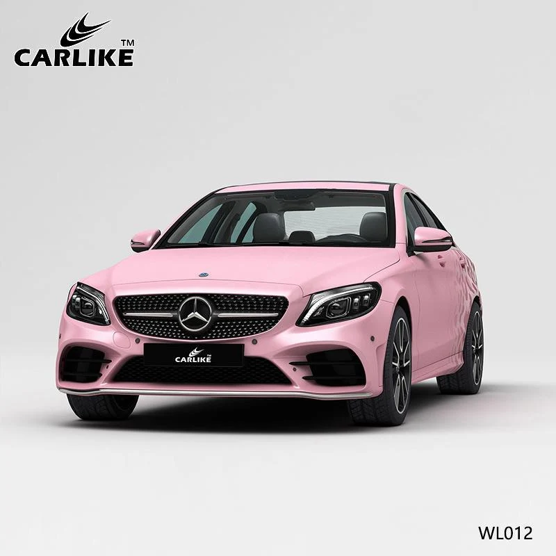 CARLIKE CL-WL012 motif dégradé rose léopard impression de haute précision personnalisé housse de voiture en vinyle CARLIKE...