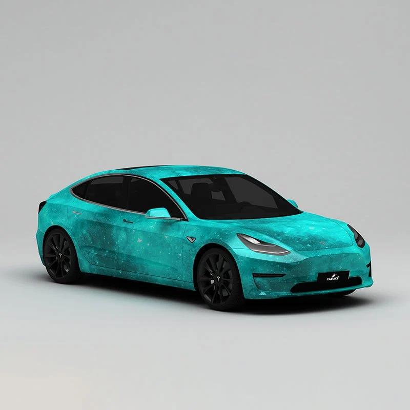 CARLIKE CL-XK010 motif ciel étoilé vert impression de haute précision housse de voiture en vinyle personnalisée CARLIKE Ca...