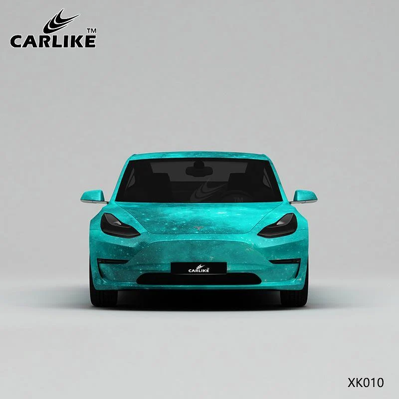 CARLIKE CL-XK010 motif ciel étoilé vert impression de haute précision housse de voiture en vinyle personnalisée CARLIKE Ca...