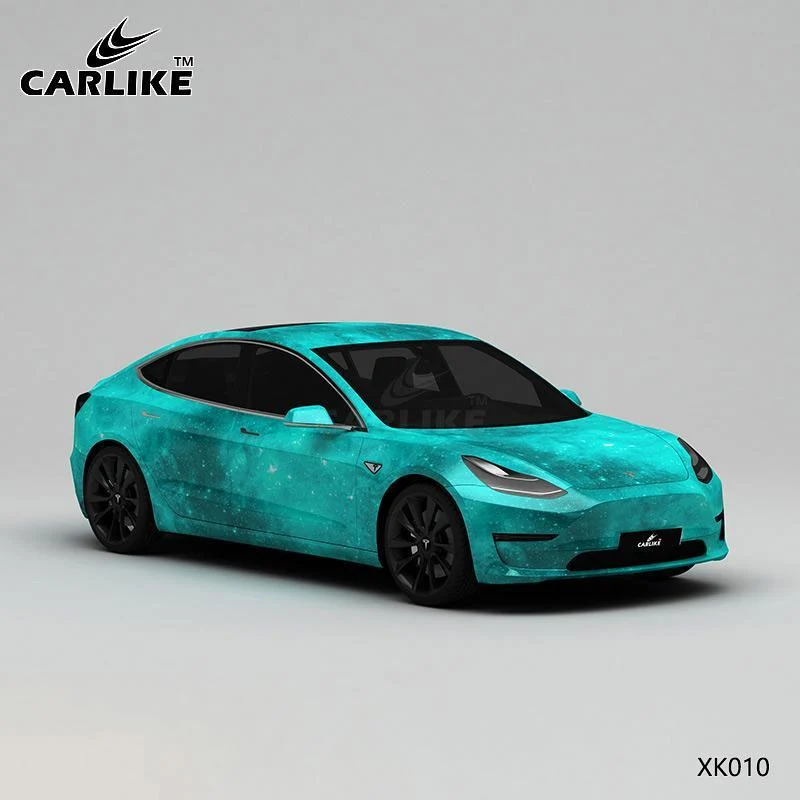 CARLIKE CL-XK010 motif ciel étoilé vert impression de haute précision housse de voiture en vinyle personnalisée CARLIKE Ca...