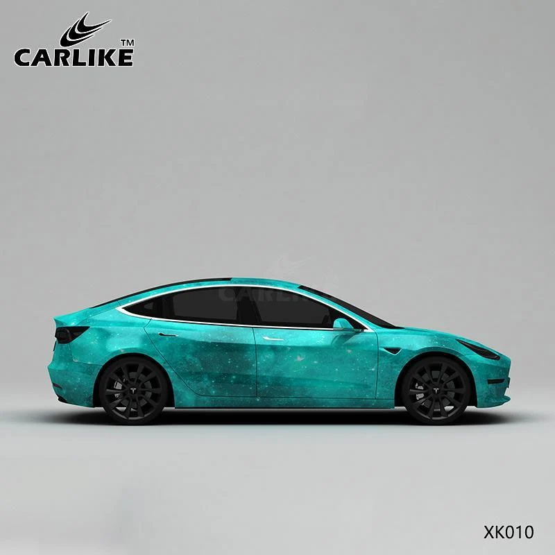 CARLIKE CL-XK010 motif ciel étoilé vert impression de haute précision housse de voiture en vinyle personnalisée CARLIKE Ca...