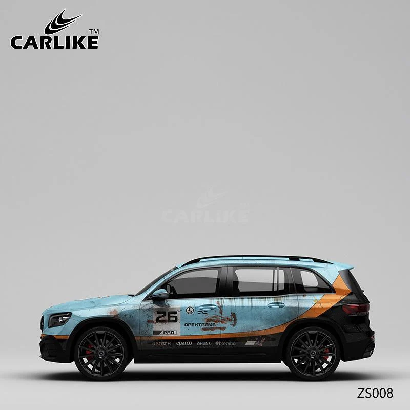 CARLIKE CL-ZS008 peinture à l'huile du golfe rouillé impression de haute précision emballage en vinyle de voiture personna...