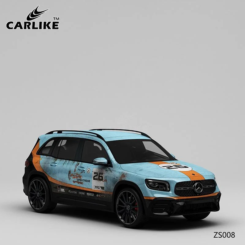 CARLIKE CL-ZS008 peinture à l'huile du golfe rouillé impression de haute précision emballage en vinyle de voiture personna...