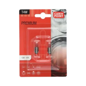 Carpoint Premium Lampes de Voiture 12V T4W 2 Pièces