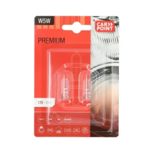 Carpoint Premium Lampes de Voiture 12V W5W 2 Pièces