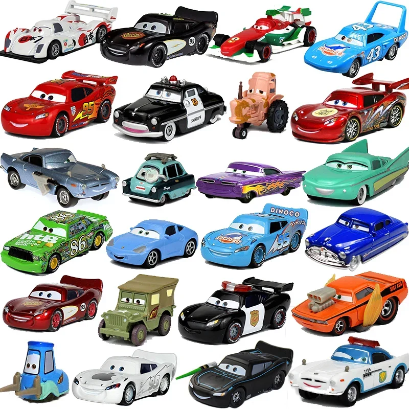 Voiture Cars McQueen Bleu et Rouge - Transformation en Dinoco Cars Boutique