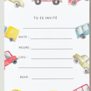 Carton d'invitation-voiture