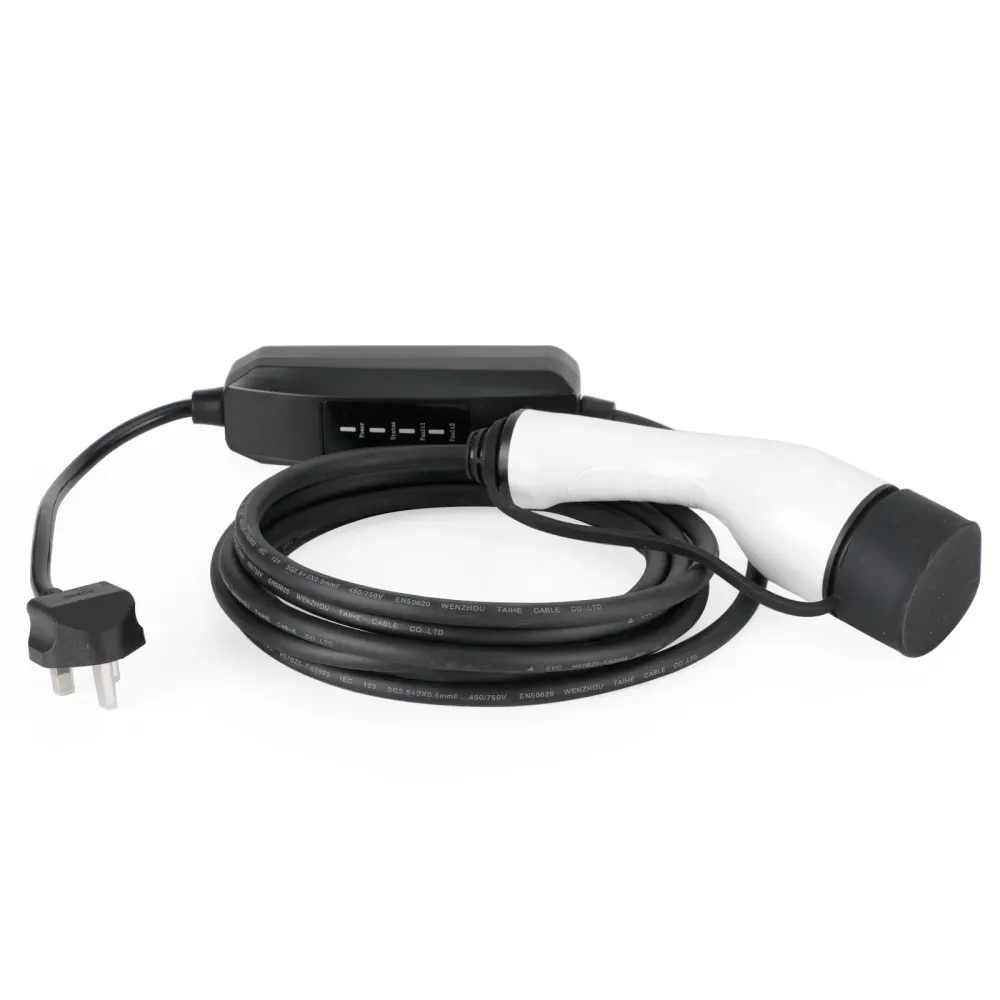 Câble de chargement portable EV 13A 240V, 5.5M, STOCK LOCAL britannique, Type 2, prise britannique, chargeur de voiture él...