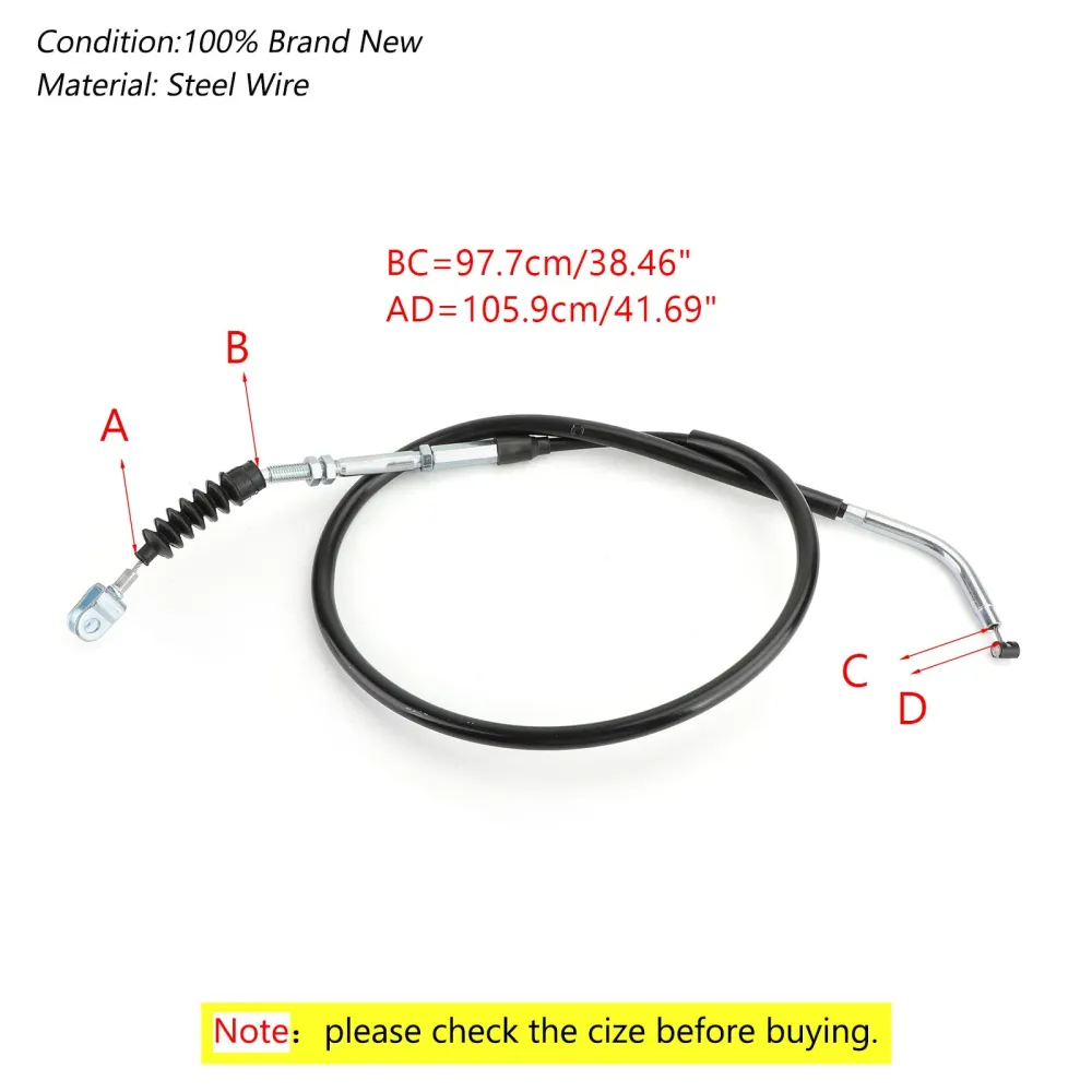 Câble d'embrayage de moto en fil d'acier 58200-48HC0 pour Suzuki GW250 Inazuma 2014-17 Générique