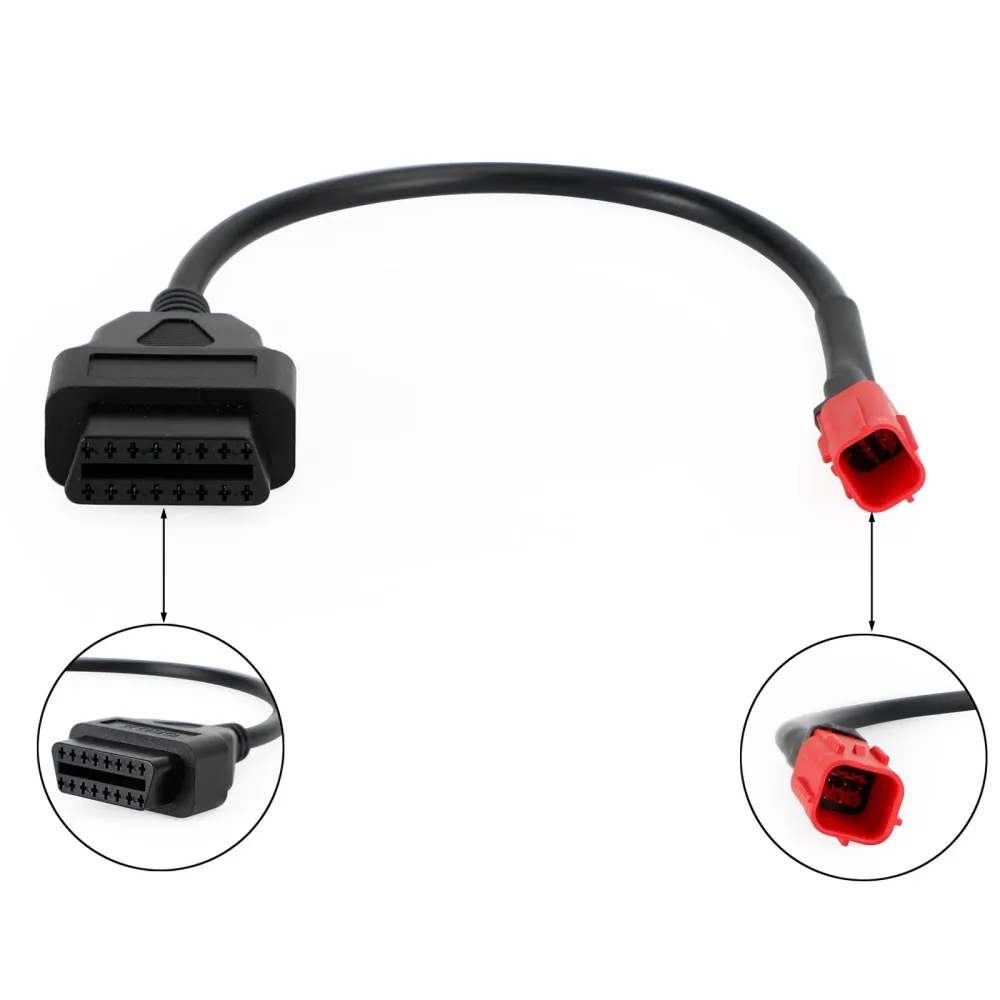 Câble de Diagnostic de prise Honda 6 broches vers adaptateur 16 broches câble de moto OBD2